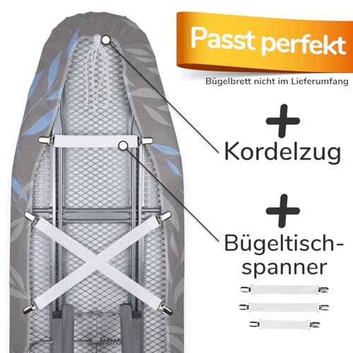 Super Soft Turbo-Bügelbrettbezug 120x40, Made in Germany, ÖKOTEX Baumwoll-Polsterung, schneller...