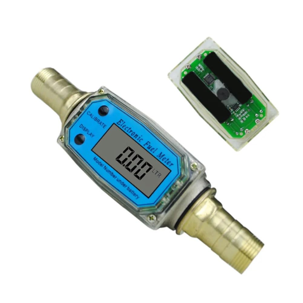 Medidor De Agua, K24 LCD, Fácil De Usar, Pantalla Digital Electrónica De Alta Precisión, Medidor De Flujo Multipropósito De Aleación De Aluminio (1,5 Pulgadas)