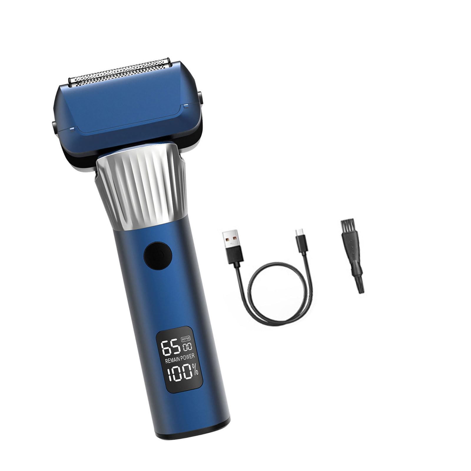 Rasoio elettrico ricaricabile amichevole Impermeabile Rasoio Elettrico Struttura ABS Adatto per Uomini Uso Bagnato e Asciutto con Display LED Uomini Grooming Tool con Schermo Digitale