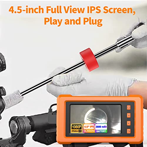 Kzyee Kz4500 Rifle Rigid Borescope Inspection Camera For Deer Hunting Tool With 4.5" Screen, Barrel Cleaning Endoscope 0.17" Rod Digital Camera, 29.5" Probe Tube, Bore Camera, Fits .20 Caliber, 32Gb #TOP1