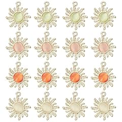 1 Box 16Pcs 4 Colors Sunflower Charms