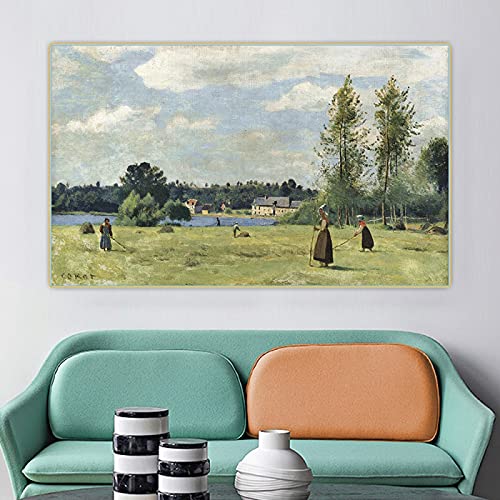 Amazon.co.jp: 絵画 インテリア カミーユコロー