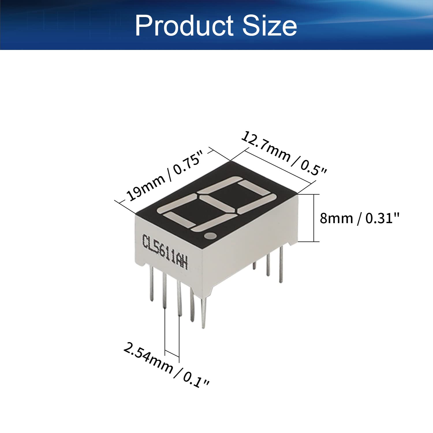 Amazon.co.jp: Bettomshin 10個 LED デジタル チューブ 共通 陰極 10