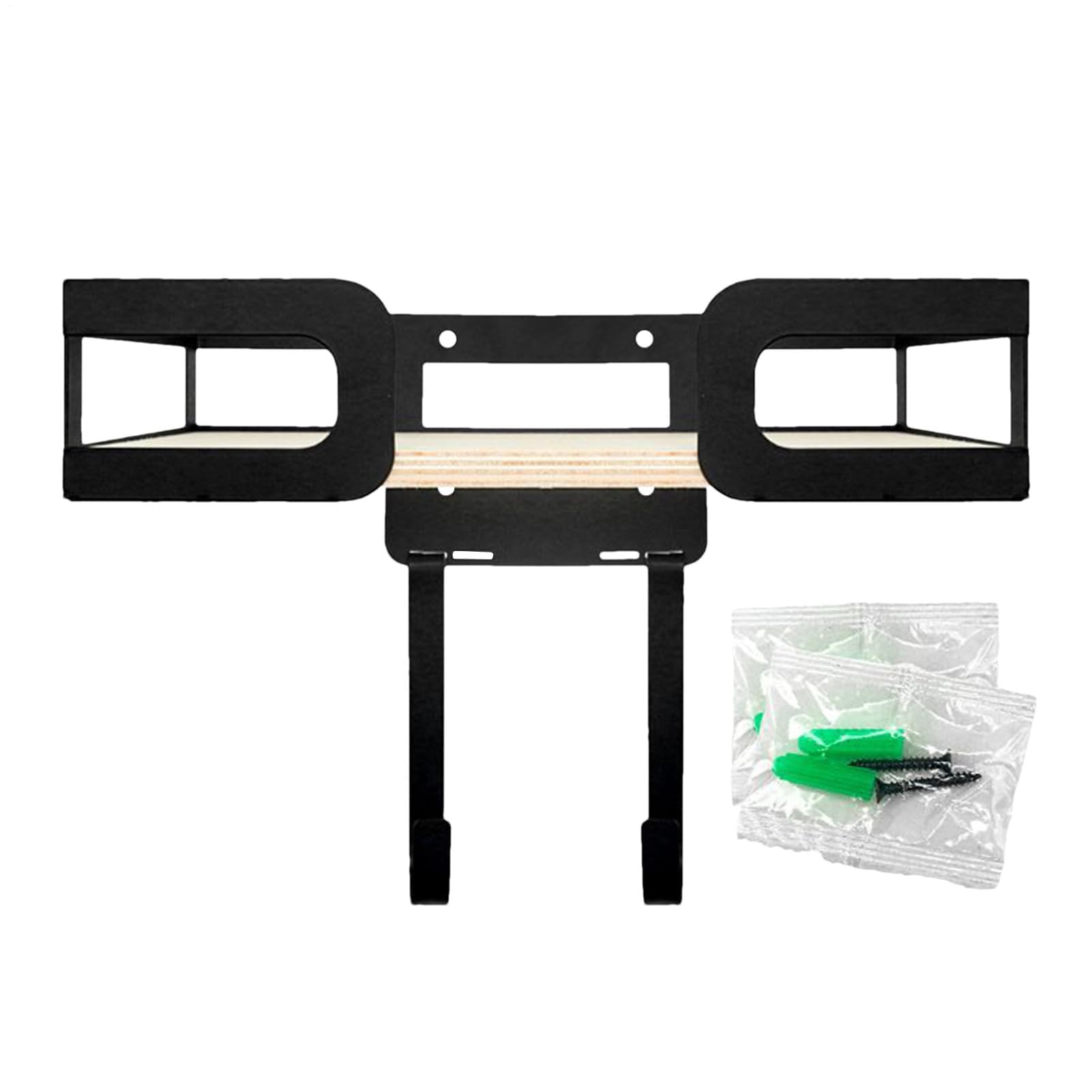 Plancahe - Supporto da parete salvaspazio per asse da stiro e ganci, ideale per casa, camera da letto, lavanderia