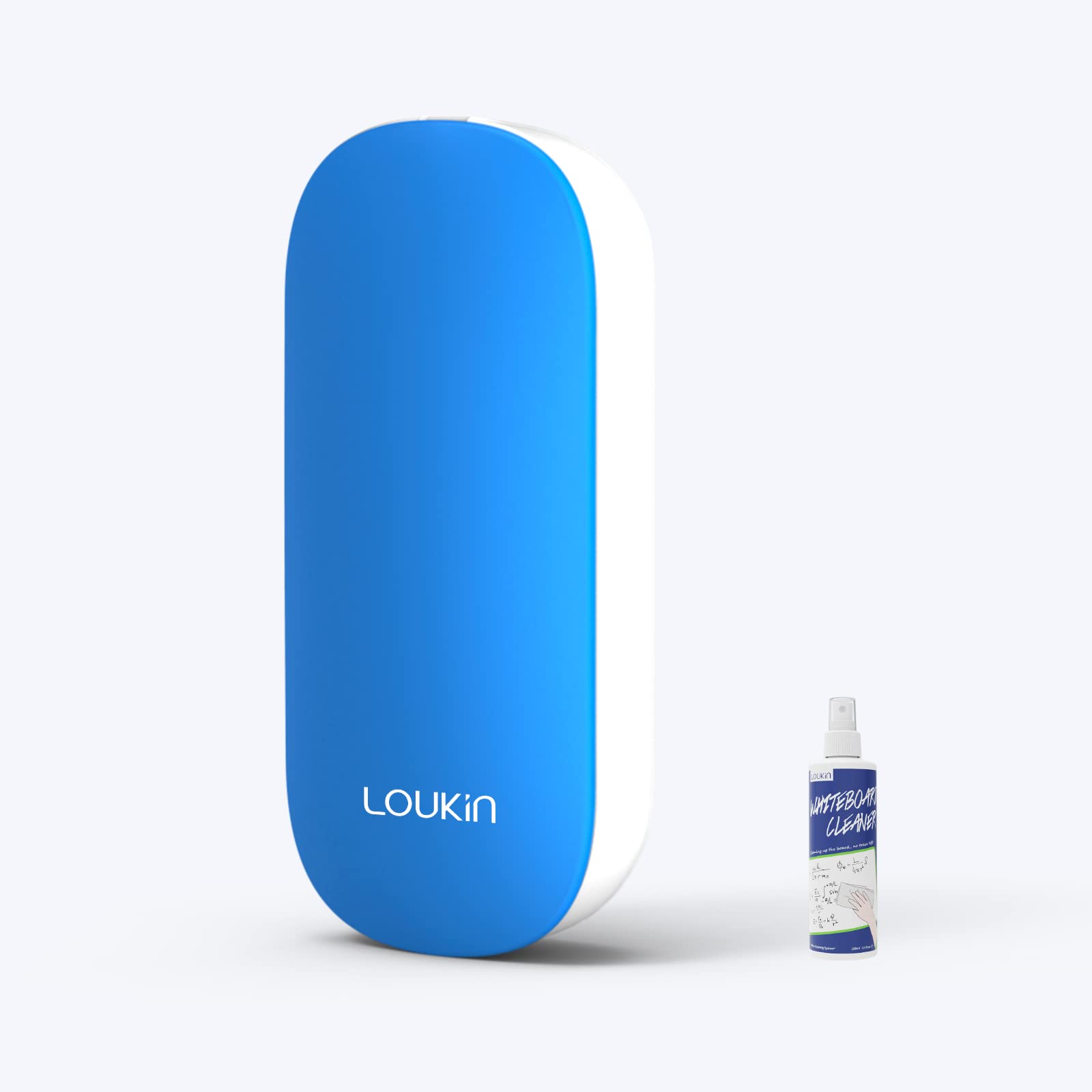LOUKIN Gomme effaçable à sec remplaçable, gomme magnétique pour tableau blanc avec 3 tampons en feutre remplaçables, nettoyant pour tableau blanc de 96,4 g inclus