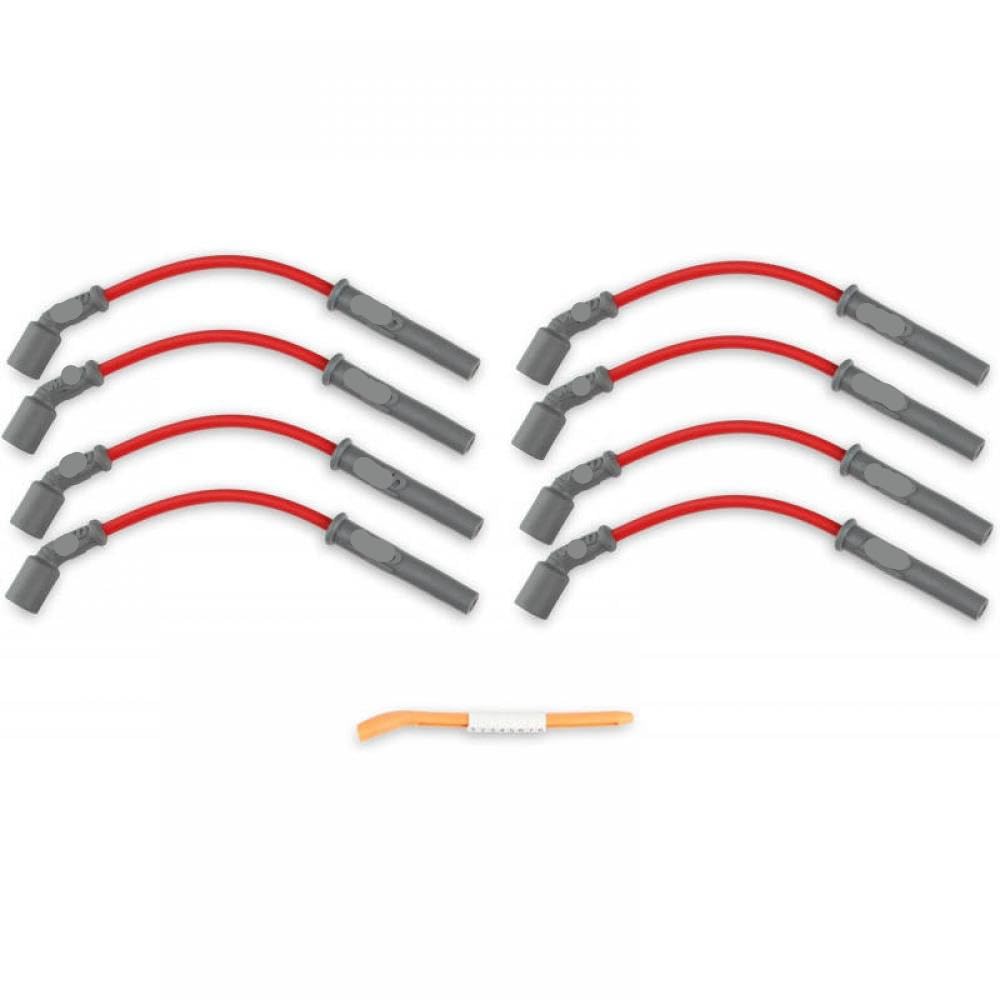 32829 Super Conductor Spark Plug Wire Set Red Compatible with Standard Ignition Systems