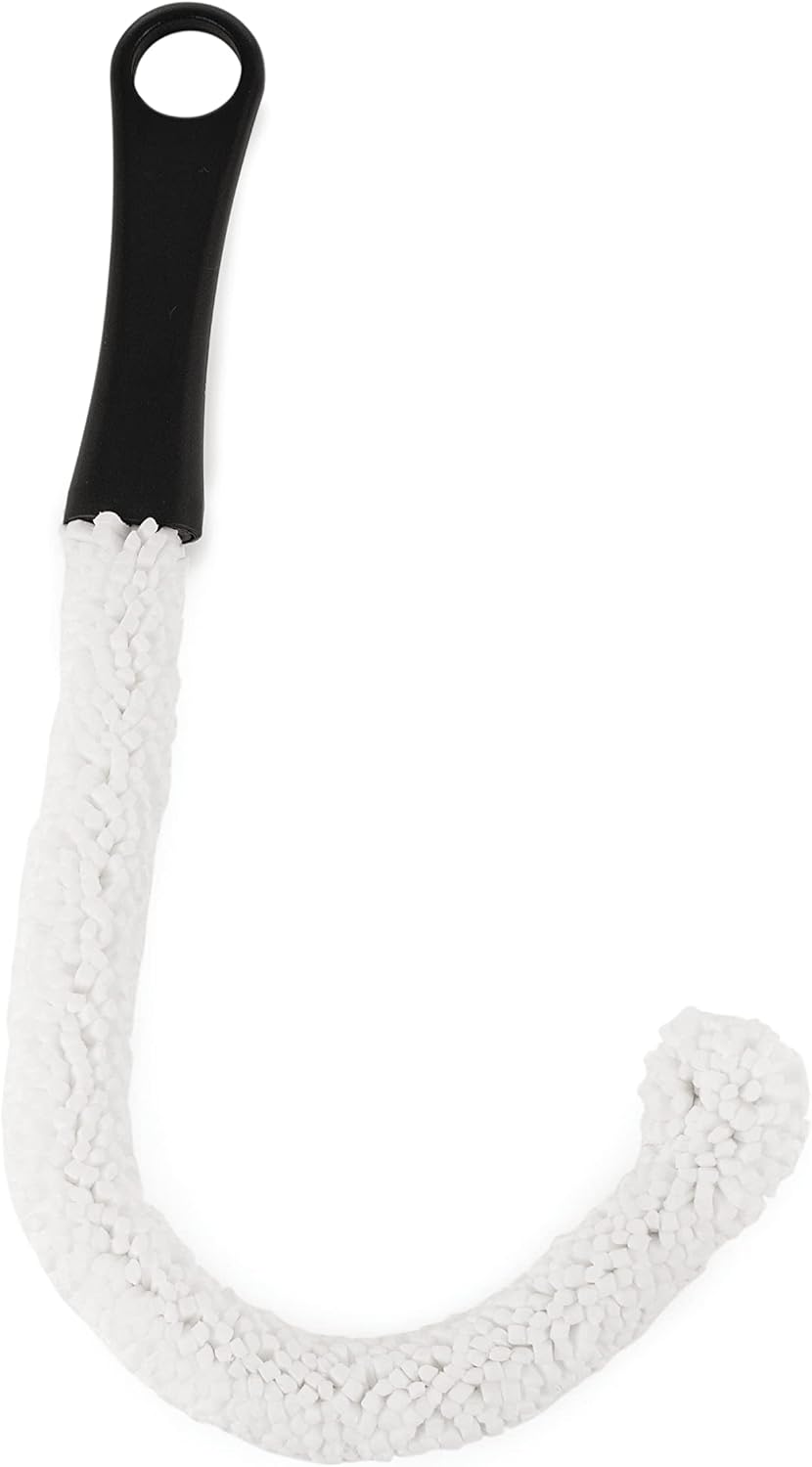 True Decanter and Growler Brush Multipurpose Glassware Cleaner, No-Scratch High-Tensile Foam Reusable Cleaning Accessory with Ergonomic Handle, White