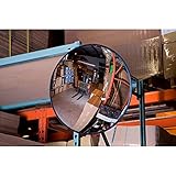 Global Industrial Round Glass Convex Mirror, Indoor, 36