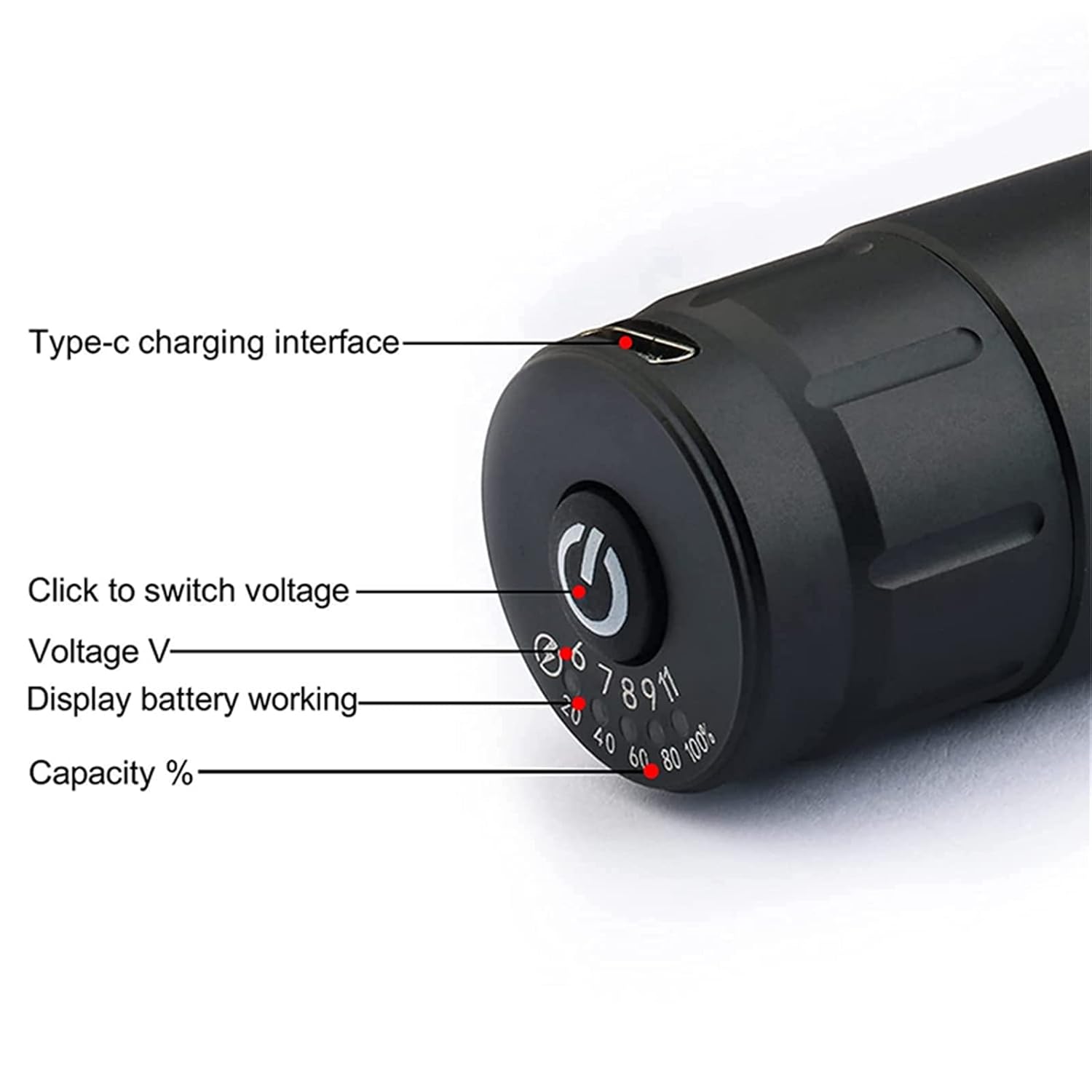 Cordless Tattoo Machine Kit DC Interface Tattoo Battery Permanent Makeup Tattoo Pen Kit Machine Tattoo Power Supply Tattoo Cartridge for Tattoo Body Art Tools,D