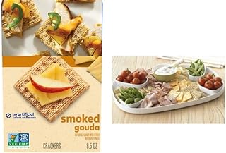 Smoked Gouda Whole Grain Wheat Crackers, Snack Crackers- 8.5 Oz - (3 Pack)