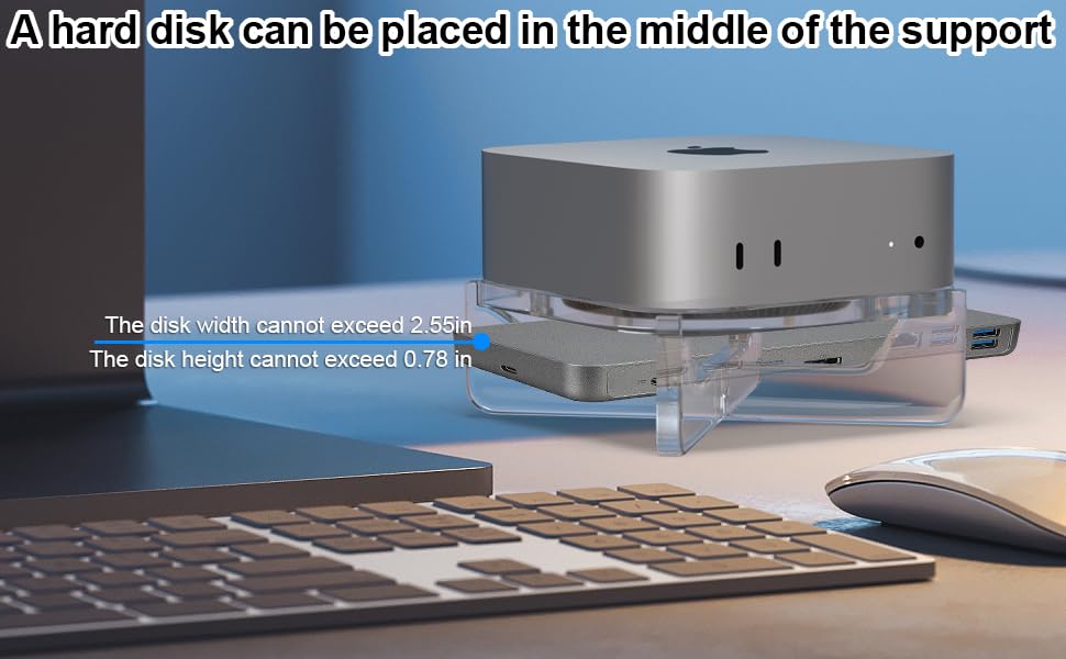 Soporte Mac Mini M4 Pro para organizar estudios y zonas de entretenimiento TV 6