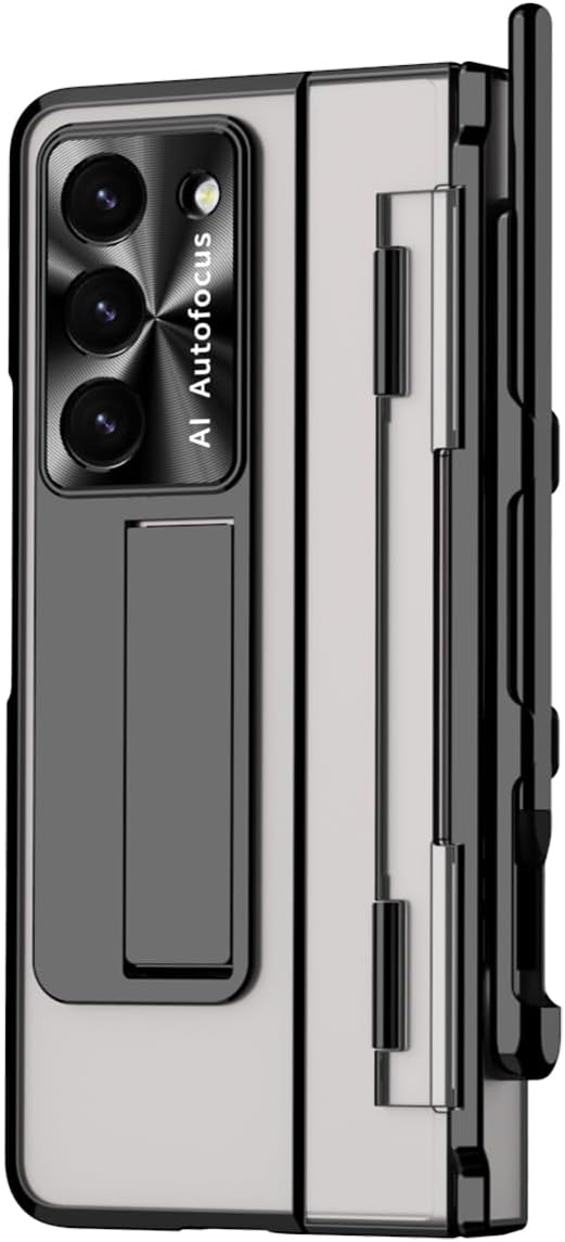 for Galaxy Z Fold6 Case, with Pen & Screen Protector, Rugged Hinge Protection, Camera len Cover, Full Body Protective Phone Case for Samsung Z Fold 6, Black