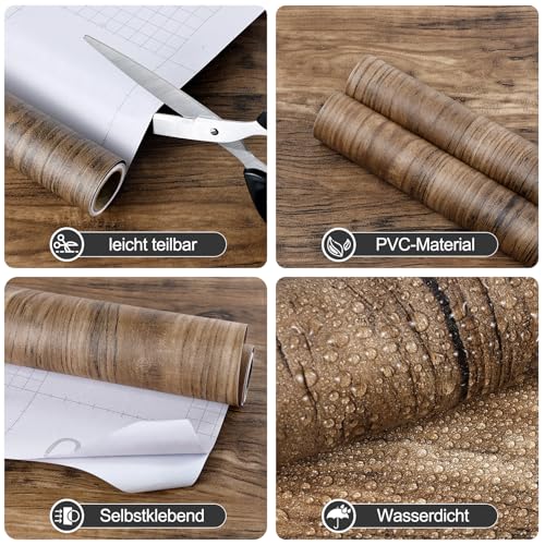 Papel pintado efecto de madera Amiya para decoración de salones modernos y cómodos 3