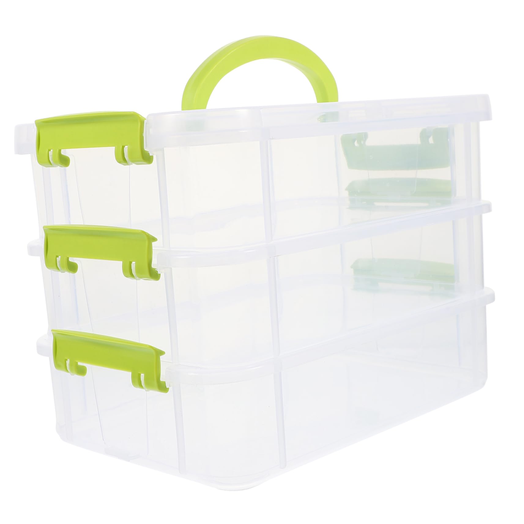 Boîte de rangement transparente EXCEART à niveaux avec poignée