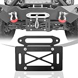 XOOKUN Winch License Plate Relocation Bracket 254mm Hawse Fairlead Mount
