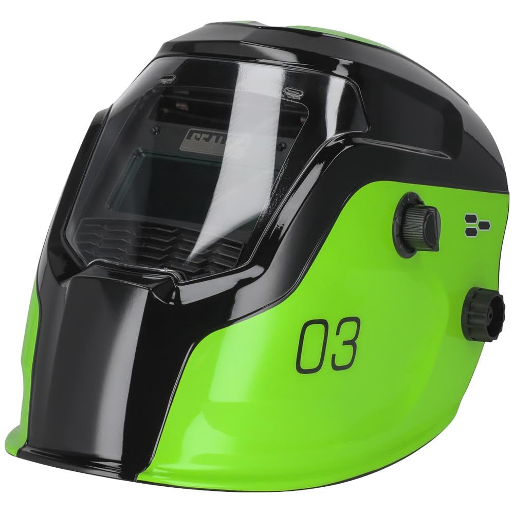 Sealey Auto Darkening Welding Helmet - Shade 9-13 - Green PWH3