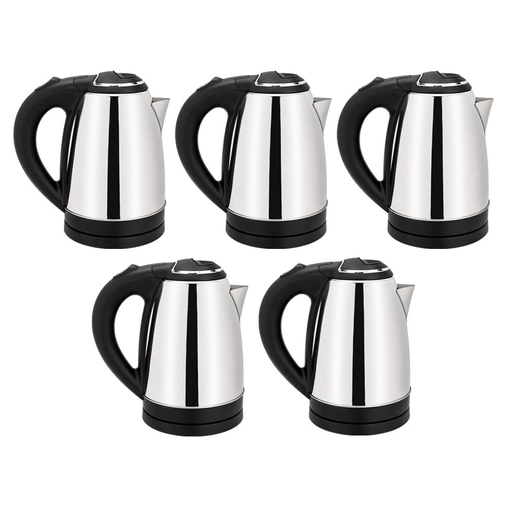 Electric Kettle Narrow Top 1.5L | 1500 Watts | Stainless Steel Hot Water portable Electric Kettle for Home, Office | Auto Shut-Off | Cool-touch Handle and Single-Touch Lid Lock, Pack of 5-image-12