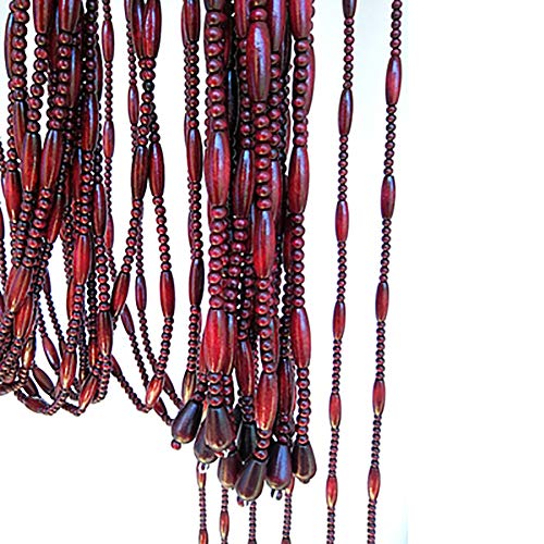 Rideau de perles en bois pour sublimer la porte de votre chambre zen