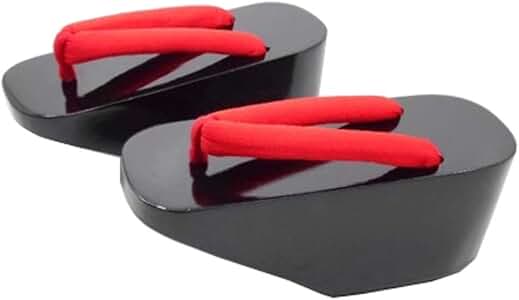 Japanese Style Wooden Geta Sandals - High Heel Clogs For Kimono, Cosplay, Maiko & Halloween Costumes