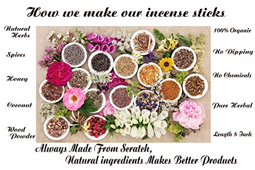 Raajsee Lemongrass Incense Sticks (180 Gm), 100% Pure Organic Natural Hand Rolled Free From Chemicals - Perfect For Aromatherapy, Cleansing, Meditation, And Church (Pack Of 12) #TOP3