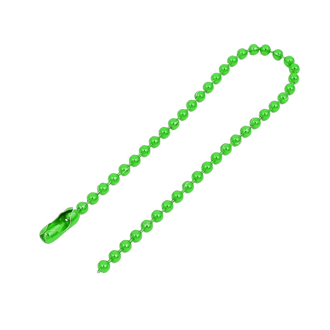 Aexit 8Pcs Metal Lighting fixtures and controls Clasp Beaded Ball Chain Keychain Green 2.4mm Diameter 15cm Length