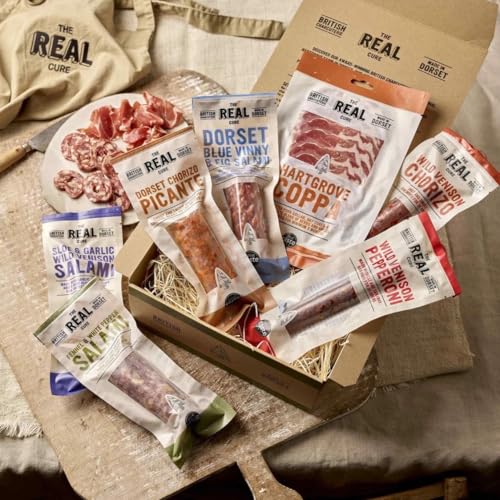 The Real Cure Signature Box - A Selection of 7 Multi Award Winning charcuterie in a Fluted Gift Box