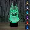 SmartEra® 3D Optical Illusion Batman modello, colore 7 che cambia, Fantastic pulsante USB tocco scrittorio LED lampada da tavolo luce