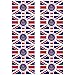 B/A Adesivo Decalcomania Bandiera Inghilterra - Giubileo 2022 Decorazioni Vetrofanie per Vetro - Adesivo Bandiera Regno Unito Gran Bretagna British Union Jack Auto Car Window Decal Bumper Sticker