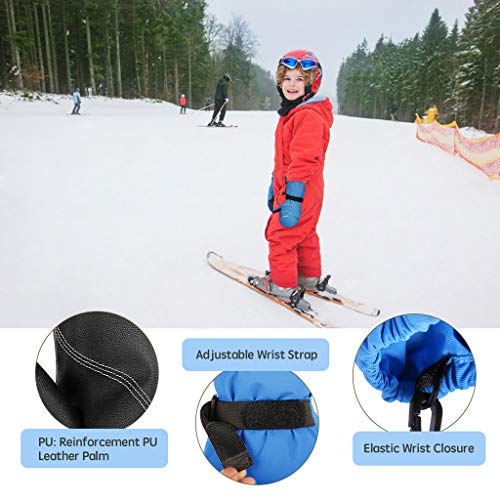 Unigear Guantes de esquí Infantiles Impermeables y Resistentes al Viento, Guantes de Nieve Transpirables, térmicos y cálidos, Guantes de Invierno para niños y niñas de 2 a 8 años - imagen 4
