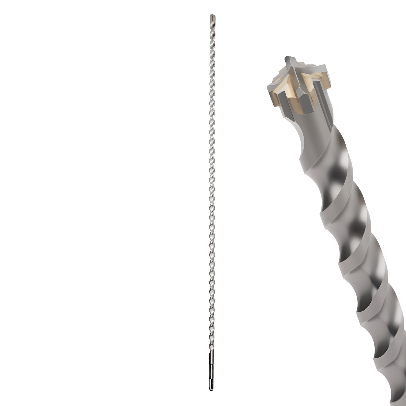 MOXPIFY 14mm Masonry Drill Bit 800mm Long, Hammer SDS Drill Bit for Reinforced Concrete, Brick Walls, SDS Plus Shank (14mm x 800mm) โ image 1