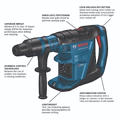 Image of BOSCH GBH18V-40CN PROFACTOR 18V Connected-Ready SDS-max 1-5 /8 In. Rotary Hammer (Bare Tool)