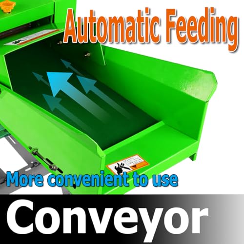 Image of TXMACHINE Lawn Mowers 800kg /h hay Cutter Machine Electric hay Cutter Silage Machine Grass Cutter for Chaff,Corn Straw,Grass,Wheat Straw with Miniature Circuit Breaker (Gasoline Type)