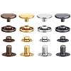 100 Set Snap Fasteners Leather Snaps Button Kit Press Studs with 4 Pieces Fixing Tools, 12.5 mm in Diameter