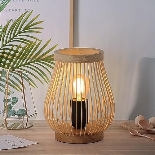 Reviews de Lamparas de mesa mexico , tabla con los diez mejores. 44 LAINA Lámpara de Mesa Yano de Mimbre con Base de Madera, Estilo Rústico Bohemio, Vintage para Escritorio, Buro Escandinavo, Natural de Ratán, Ideal para Sala, Restaurante y...