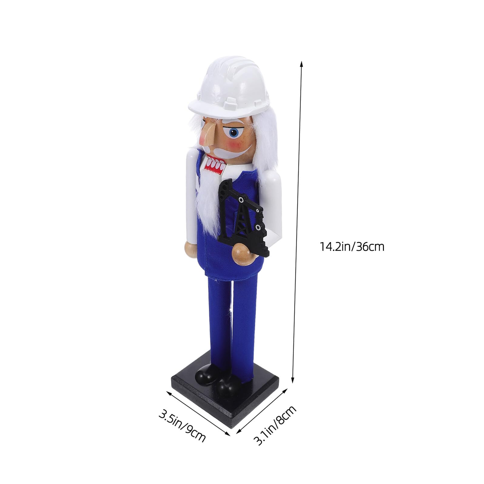 VICASKY Nussknacker-Soldat aus Holz für Kaminsims Dekorative Weihnachtsfigur Nussknacker-Ornament Traditionelles Spielzeug für Tischdekoration