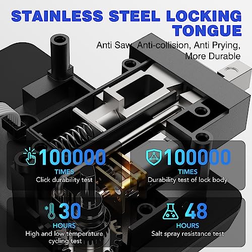 Ristow 100% Metal Rv Door Lock Rl003-B, Only Fits 2.75" X 3.75" Rv Door Latch Rv Keyless Entry Door Lock, With 2 Fobs Rv Lock Keyless Entry Rv Accessories #TOP1