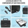 Heated lunch box for Men, 12V electric lunch box for adults, heating lunch box portable food warmer Lunch Box for car Insulated Heatable lunchbox loncheras electricas para calentar almuerzo 2-Pack