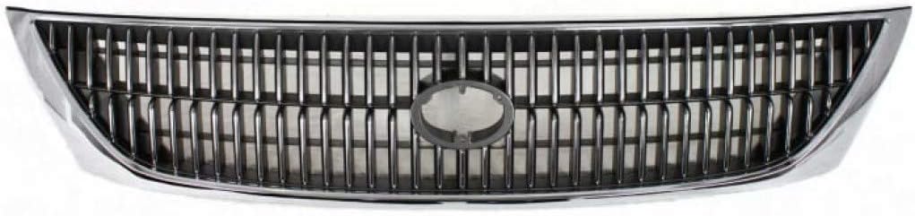 For Toyota Avalon Grille Assembly 2000 2001 2002 | Chrome Shell/Painted Silver-Black Insert | TO1200236 | 53100AC040