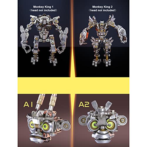 Puzzle 3D metalu, model Króla Małp, 942-elementowy zestaw samodzielnego montażu, zestaw składania mechanicznych małp, metalowy model układanki, ozdoba biurko