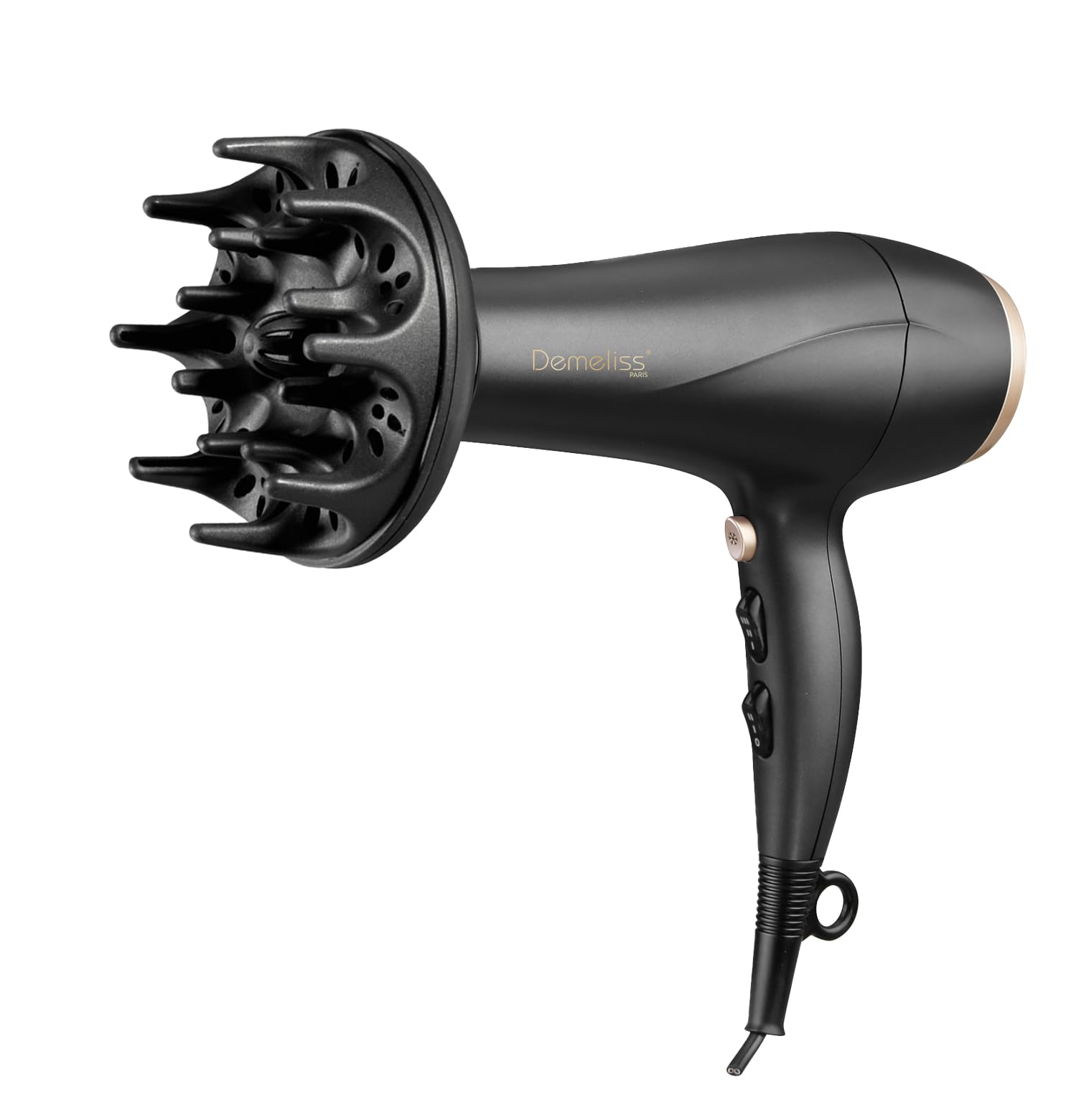 Demeliss Saint Algue Sèche Cheveux 2200W – 2 Vitesses, 3 Températures – Technologie Tourmaline Antifrisottis – Concentrateur, Diffuseur Inclus – Léger Et Puissant – Accessoire Coiffure Brillante