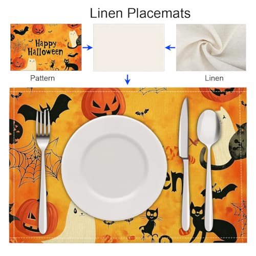 Set de table lavable Halloween pour protéger et décorer la cuisine sans tache