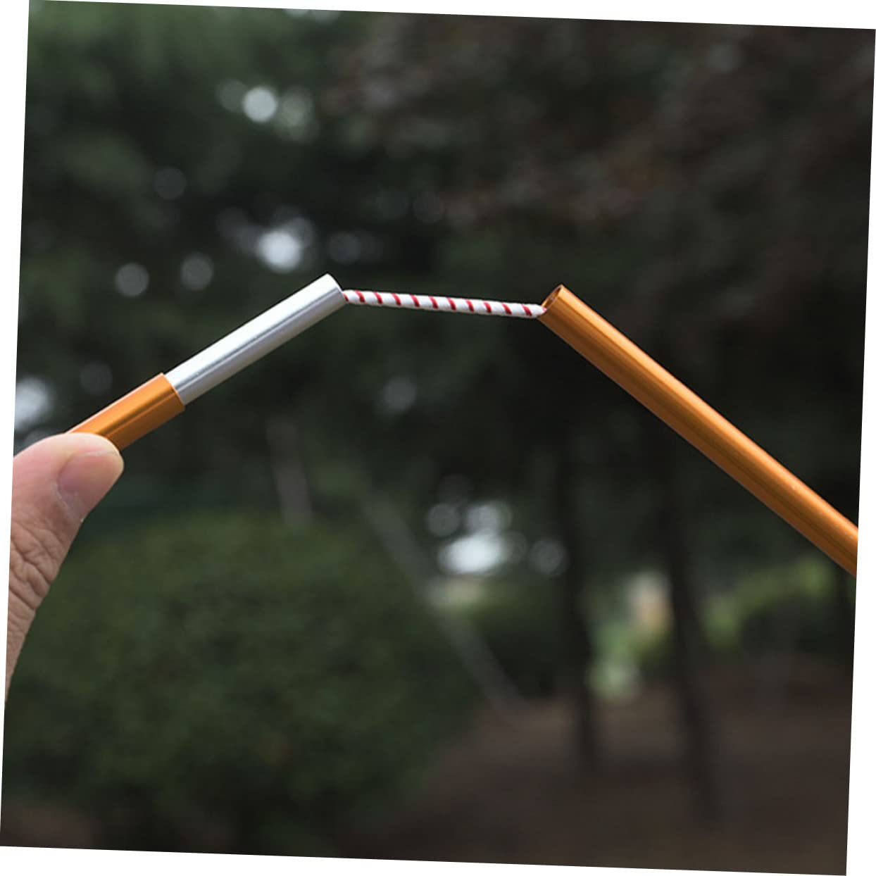 Zeltstangen Unterstützung Wandern Camping Pole Einsatz Flexibler Zeltstab Leichte Zeltstange Stangen für Zeltüberdachungen Stock für Zelt Aluminiumlegierung Golden