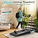 Decorcn Walking Pad Treadmill for Home Foldable, 5 in 1 Treadmills with App Compatible, 10KM/H Under Desk Walking Pads with 7% Incline, Running Machine, Magnetic Remote Control