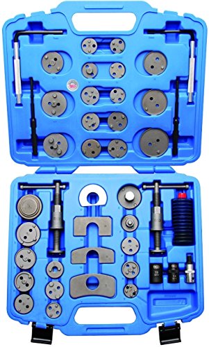 Kit 2 Arretratori/Arretratore manuali con flange/adattatori/placche intercambiabili per manutenzione pistoni freni/freno a disco set 43 pezzi