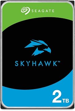 SEAGATE Skyhawk 2 TB SurveillanceSV محرك الأقراص الثابتة الداخلي HDD 3.5 بوصة SATA 6 جيجا بايت/ثانية ذاكرة تخزين مؤقت 256 ميجا بايت لنظام كاميرا الأمان DVR NVR CCTV ST2000VX015