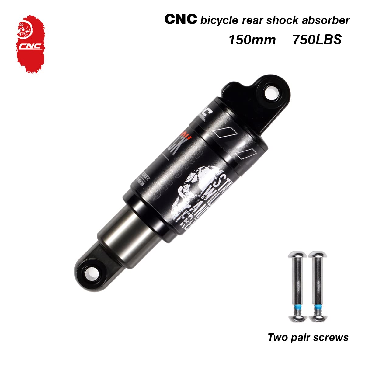 CNC Amortisseur Arrière VTT Hydraulique - 125mm 150mm 165mm 190mm Pour Vélo Et VTT Électrique
