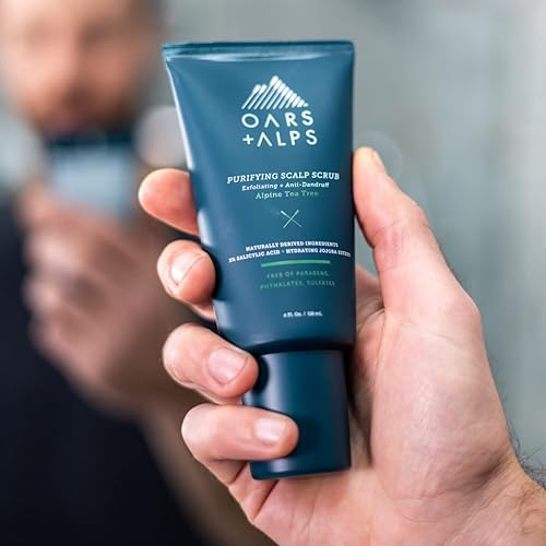 Miniatura 4 de Oars + Alps Exfoliante purificador del cuero cabelludo y exfoliante anticaspa, fabricado con ingredientes exfoliantes para refrescar la piel, aroma