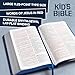 KJV Kids Bible, Thinline Edition, Navy LeatherTouch, Red Letter, Pure Cambridge Text, Presentation Page, Study Helps for Children, Full-Color Inserts and Maps, Easy-to-Read Bible MCM Type