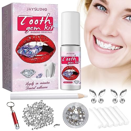 Tseriact Zahnschmuck Set - Glitzersteine Mit Kleber Für Strahlendes Lächeln Bei Party & Alltag