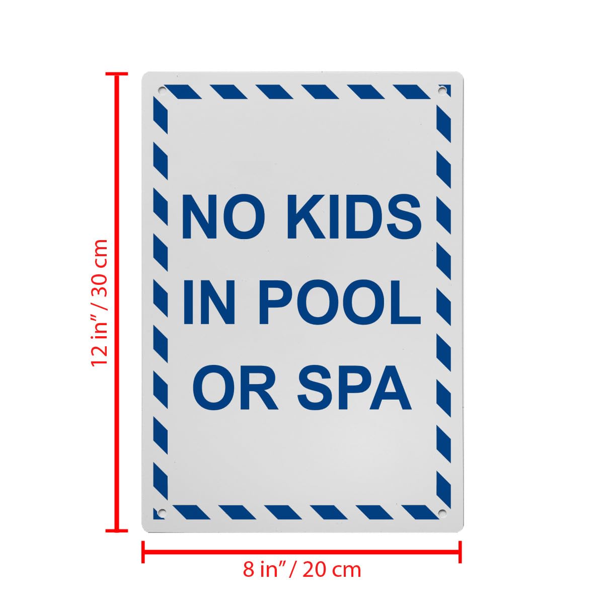 No Kids In Pool Or Spa Sign, 8.5 x 11 in
